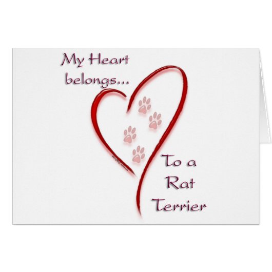 Rat Terrier Heart Belongs (Front Horizontal)
