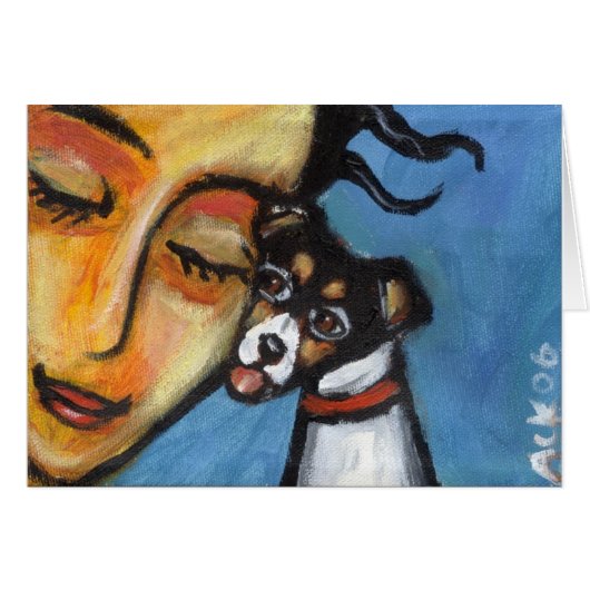 Rat Terrier kiss Cards (Front Horizontal)