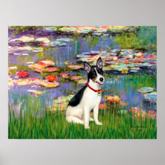 Rat Terrier - Lilies 2 Poster