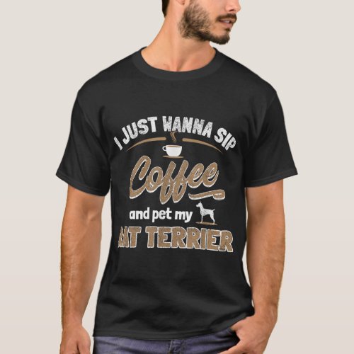 Rat Terrier Lover _ Dog And Coffee Enthusiast Gift T_Shirt