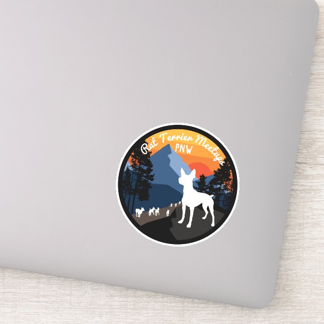 Rat terrier meetups sticker - official (Detail)