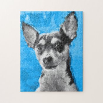 Rat Terrier  Modern Art  Jigsaw Puzzle by artinphotography at Zazzle