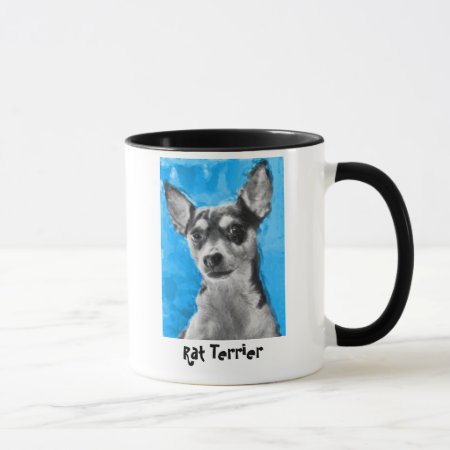 Rat Terrier, Modern Dog Art Mug