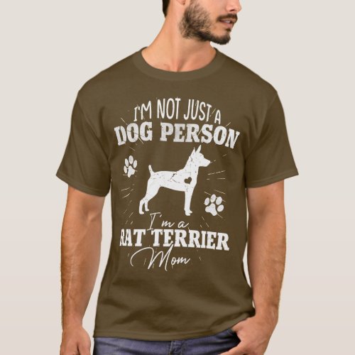 Rat Terrier Mom Dog Gifts for Women Dog Mom Lover  T_Shirt