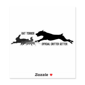 Rat terrier official critter getter sticker