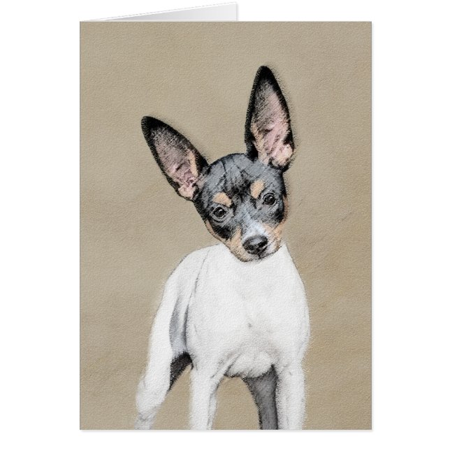 Rat Terrier Painting - Cute Original Dog Art (Front)