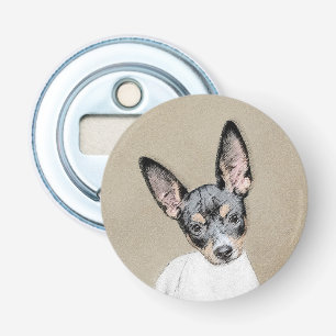 Rat Terrier Painting - Cute Original Dog Art Bottle Opener