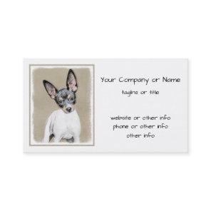 Rat Terrier Painting - Cute Original Dog Art Business Card