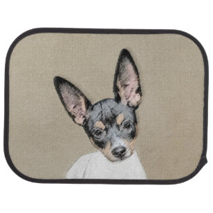 Rat Terrier Painting - Cute Original Dog Art Car Mat