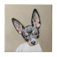 Rat Terrier Painting - Cute Original Dog Art