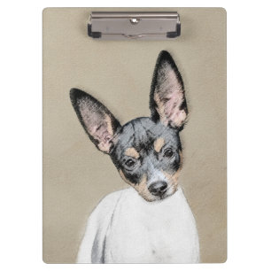 Rat Terrier Painting - Cute Original Dog Art Clipboard