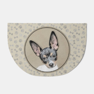 Rat Terrier Painting - Cute Original Dog Art Doormat