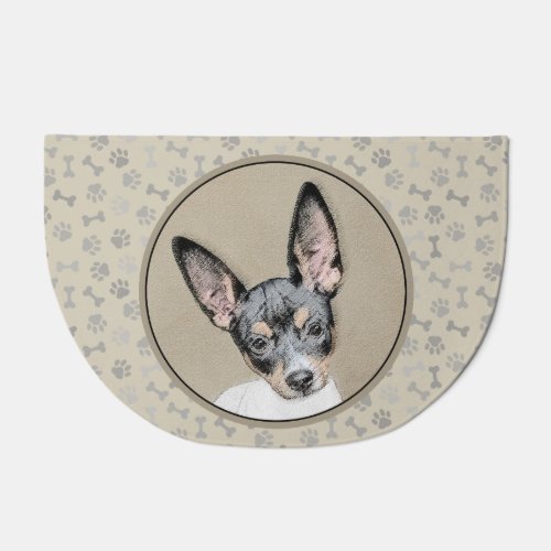 Rat Terrier Painting _ Cute Original Dog Art Doormat