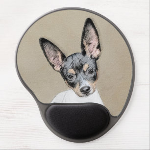 Rat Terrier Painting - Cute Original Dog Art Gel Mouse Pad