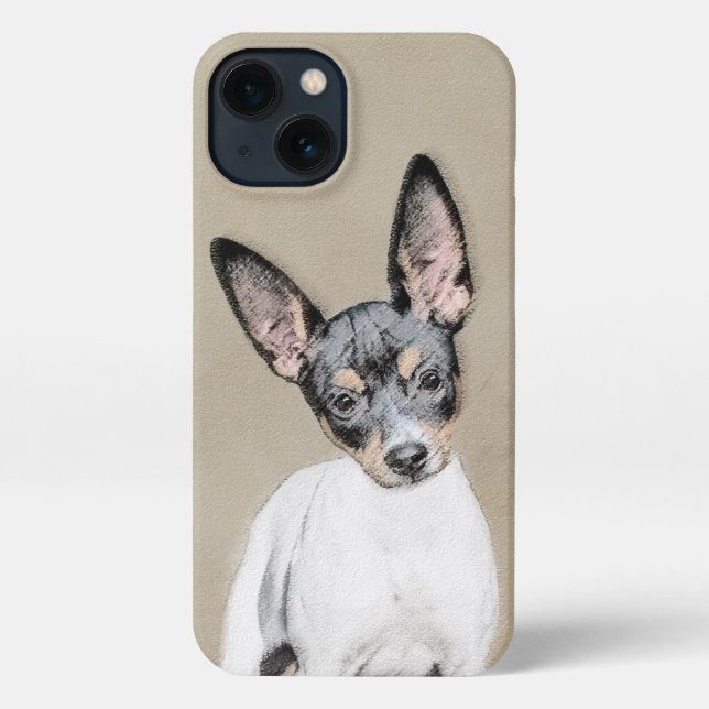 Rat Terrier Painting - Cute Original Dog Art iPhone Case (Back)