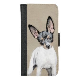 Rat Terrier Painting - Cute Original Dog Art iPhone 8/7 Wallet Case