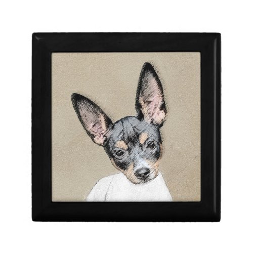 Rat Terrier Painting _ Cute Original Dog Art Jewelry Box