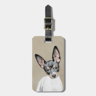 Rat Terrier Painting - Cute Original Dog Art Luggage Tag