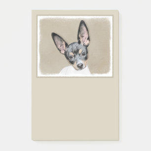 Rat Terrier Painting - Cute Original Dog Art Post-it Notes