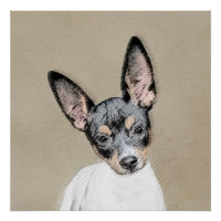 Rat Terrier Painting - Cute Original Dog Art