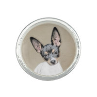 Rat Terrier Painting - Cute Original Dog Art