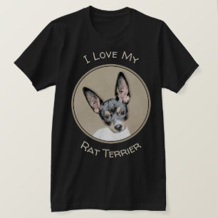 Rat Terrier Painting - Cute Original Dog Art T-Shirt