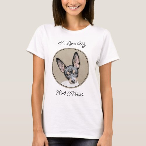 Rat Terrier Painting _ Cute Original Dog Art T_Shirt