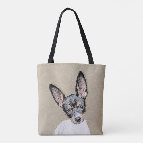 Rat Terrier Painting _ Cute Original Dog Art Tote Bag