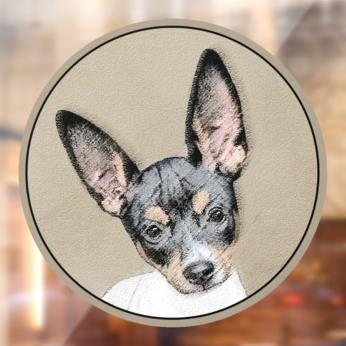 Rat Terrier Painting _ Cute Original Dog Art Window Cling