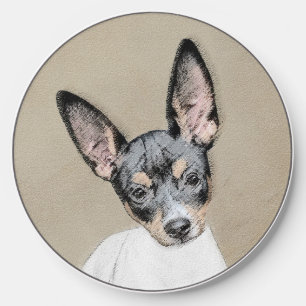 Rat Terrier Painting - Cute Original Dog Art Wireless Charger