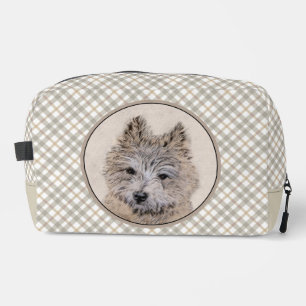 Rat Terrier Painting Tri Color Original Dog Art Dopp Kit