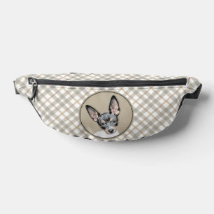 Rat Terrier Painting Tri Color Original Dog Art Fanny Pack