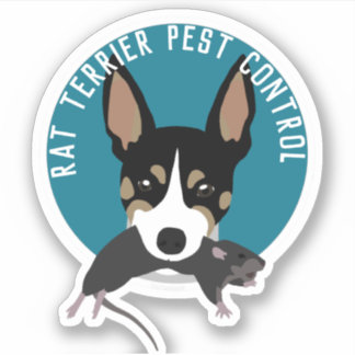 Rat terrier pest control sticker