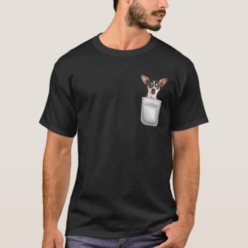 Rat Terrier Puppy Dog In Your Pocket T_Shirt