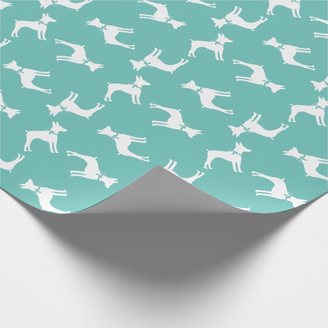 Rat Terrier Puppy Dog Wrapping Paper (Corner)