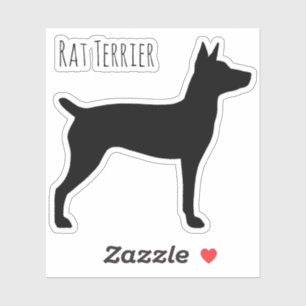 Rat Terrier Silhouette Dog Breed Vinyl Sticker