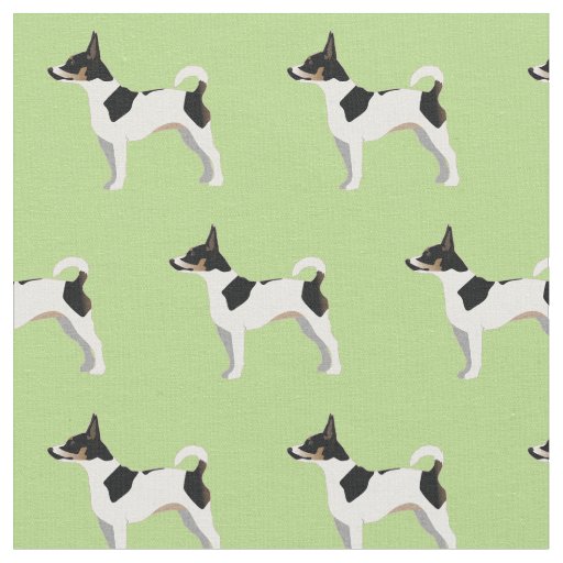 Rat Terrier Silhouette Tiled - Basic Breed 2 Fabric