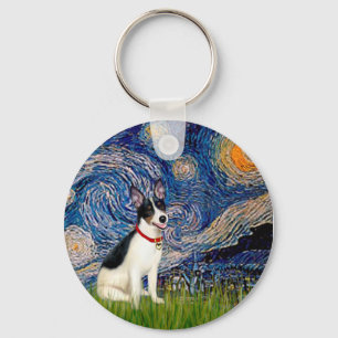 Rat Terrier - Starry Night Keychain