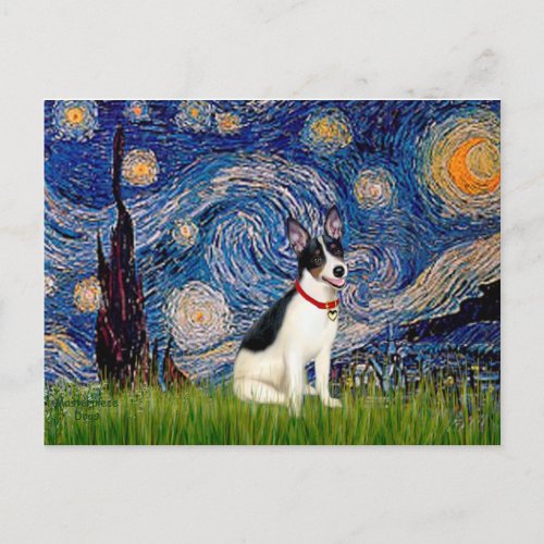 Rat Terrier _ Starry Night Postcard