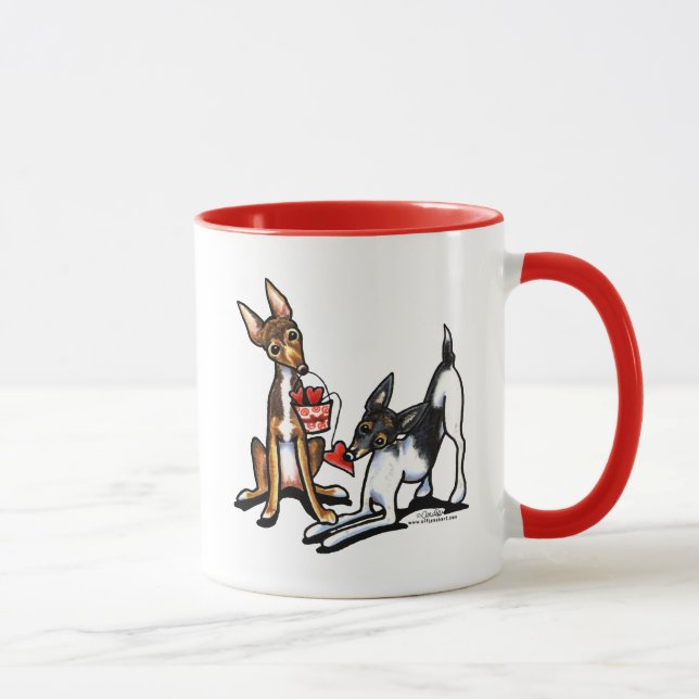 Rat Terrier Sweethearts Mug (Right)