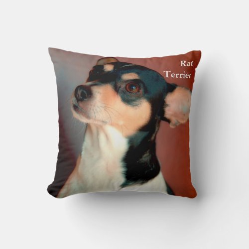 Rat Terrier Throw Pillow