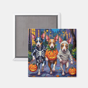 Rat Terrier Trick-or-Treating Halloween Costumes Magnet