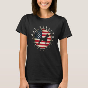 Rat Terrier Usa Flag 4th July Dog Mom Dad T-Shirt
