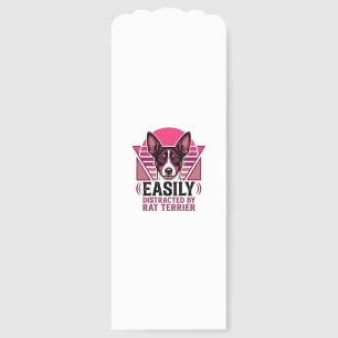 Rat Terrier Vintage Easily Distracted Dog Shirt De Bookmarks