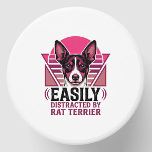 Rat Terrier Vintage Easily Distracted Dog Shirt De Mini Candle Favors
