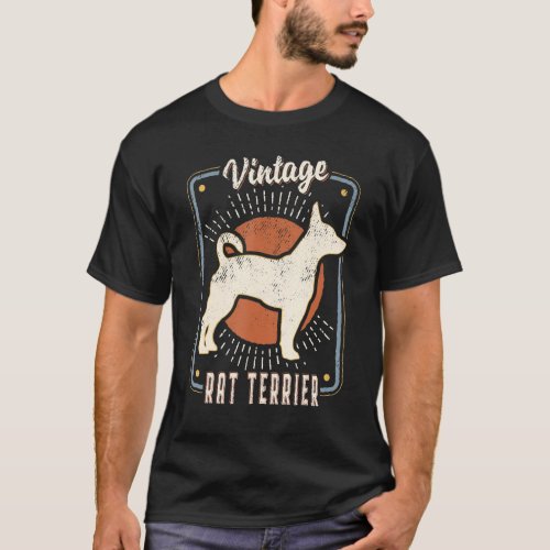 Rat Terrier Vintage Retro Classic Dog Love T_Shirt