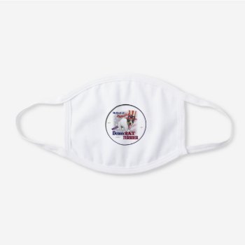 Rat Terrier White Cotton Face Mask by DogsByDezign at Zazzle