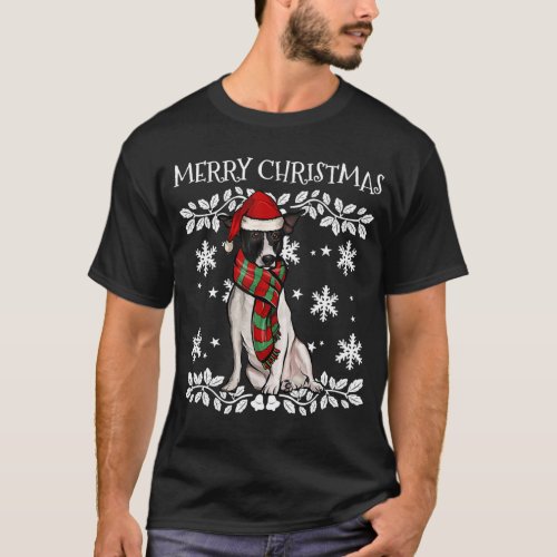 Rat Terrier Xmas Santa Christmas Ornament T_Shirt