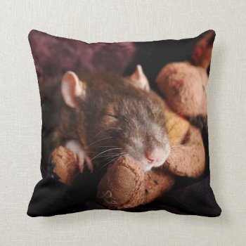 Rat Throw Pillow by itsaratsworld at Zazzle