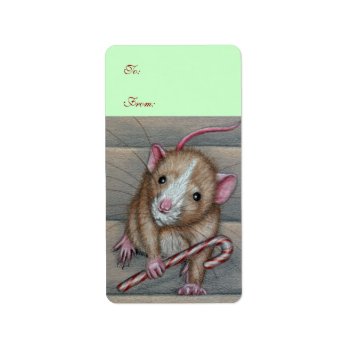Rat To From Gift Tag Label by KMCoriginals at Zazzle